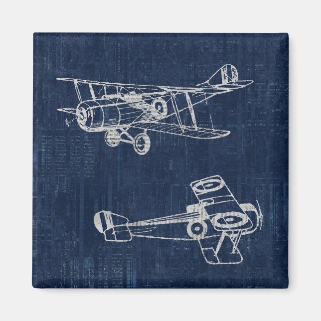Vintage Zeitung "Airplane Art" Magnet (Vorne)