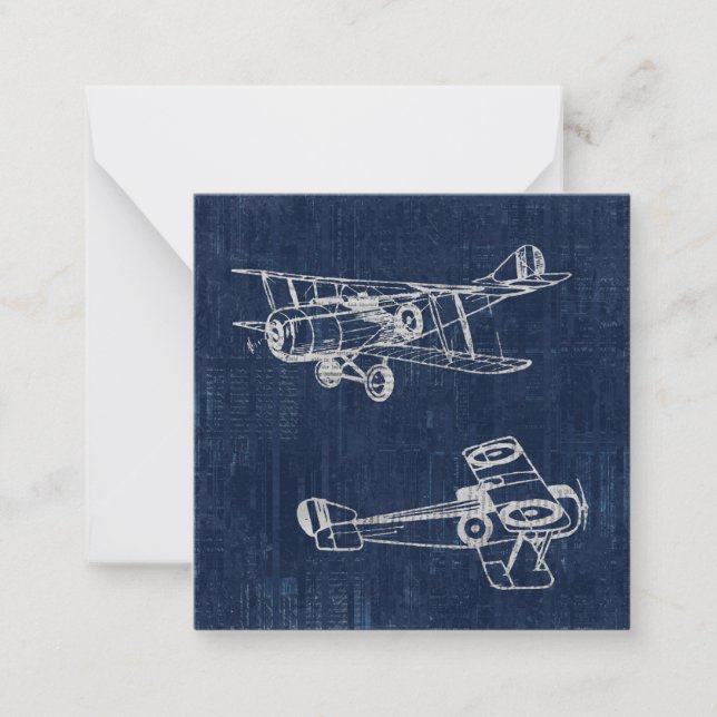 Vintage Zeitung "Airplane Art" Mitteilungskarte (Vorderseite)