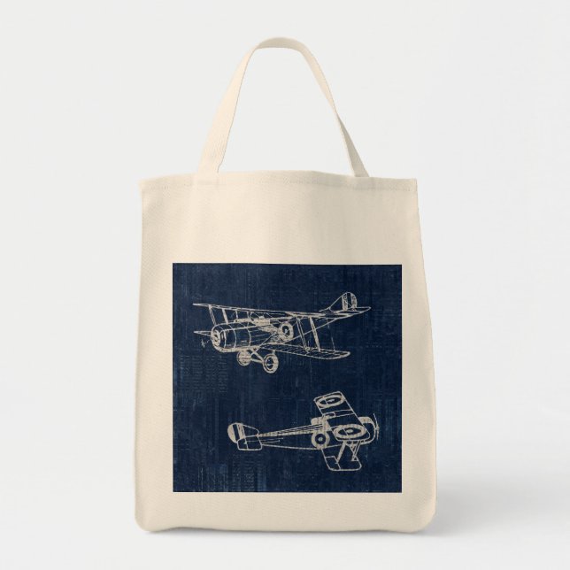 Vintage Zeitung "Airplane Art" Tragetasche (Vorne)