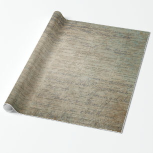 Vintage-Zeitung bemalt Geschenkpapier