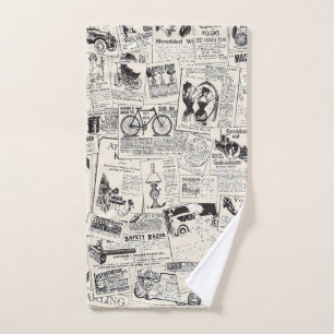 Vintage Zeitung Handtuch
