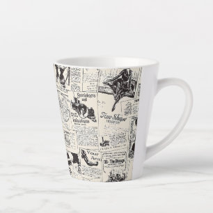 Vintage Zeitung Milchtasse