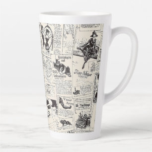 Vintage Zeitung Milchtasse