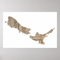Vintage Zeitung Neuseeland Overlay | Poster