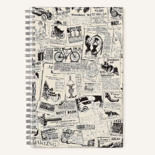 Vintage Zeitung Notizbuch