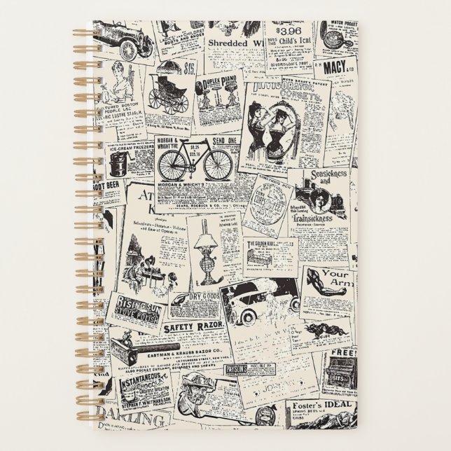 Vintage Zeitung Planer (Vorderseite)