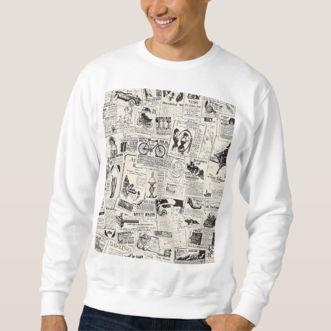 Vintage Zeitung Sweatshirt (Vorderseite)