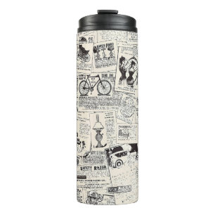 Vintage Zeitung Thermosbecher