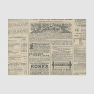 Vintage Zeitungsanzeigen Seidenpapier