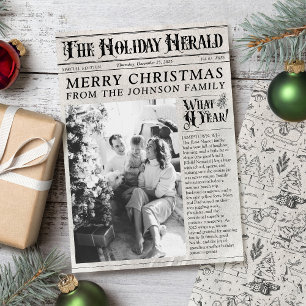 Vintage Zeitungsfoto Jahresrückblick Weihnachten