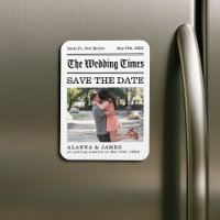 Vintage-Zeitungsfoto Save the Date