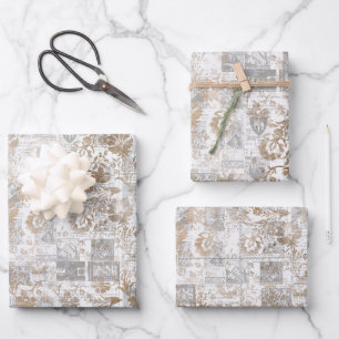 Vintage Zeitungskollektion Geschenkpapier Set