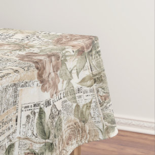 Vintage Zeitungskomposition Tischdecke