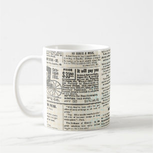 Vintage Zeitungswerbung Kaffeetasse