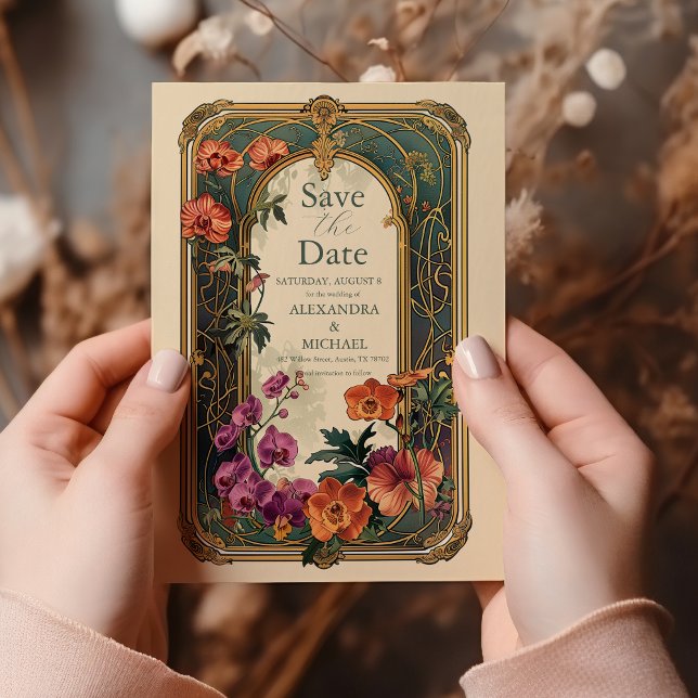 Vintage Zierpflanzenhochzeit Save The Date (Von Creator hochgeladen)