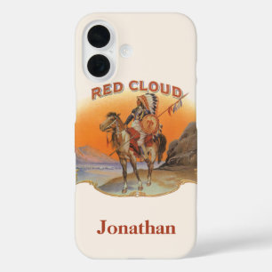 Vintage Zigar Label Art, Red Cloud Indian on Horse title_seo2