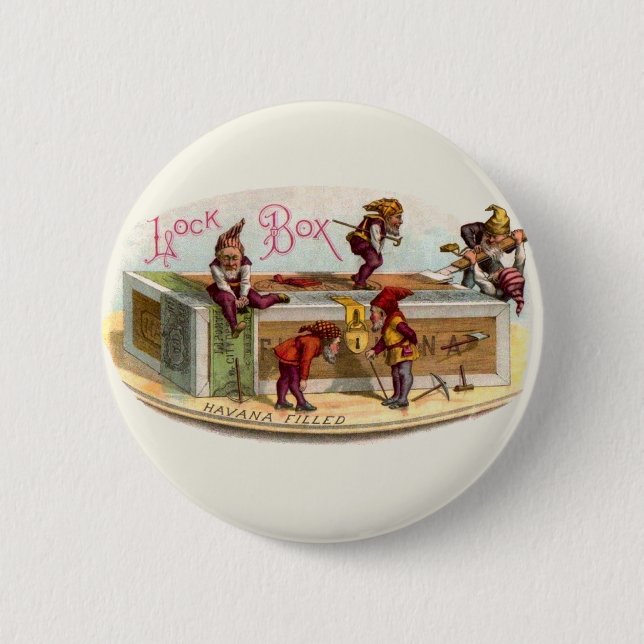 Vintage Zigarrenboxen Button (Vorderseite)