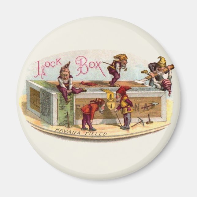 Vintage Zigarrenboxen Magnet (Vorne)