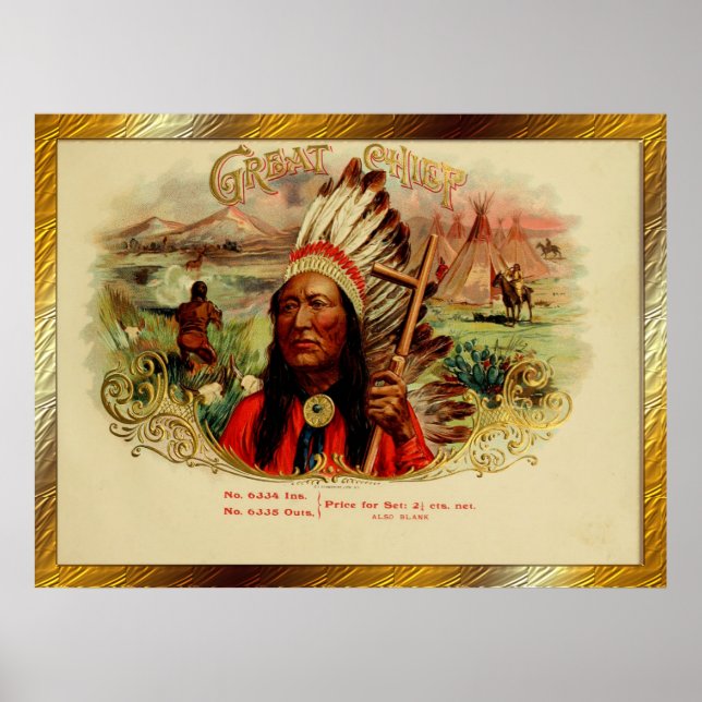 Vintage Zigarrenboxen Poster (Vorne)