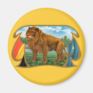 Vintage-Zigarrenetiketten-Kunst, Afrikanischer Löw Magnet