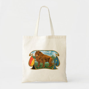 Vintage-Zigarrenetiketten-Kunst, Afrikanischer Löw Tragetasche