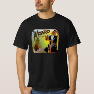 Vintage Zigarrenetiketten-Kunst, Zauberer mit schw T-Shirt