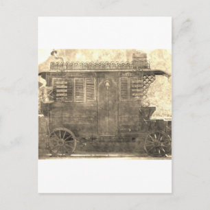 Vintage Zigeunerwagen Postkarte