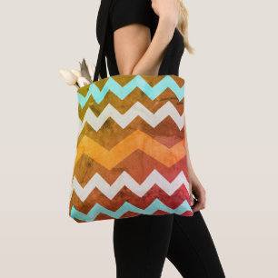 Vintage Zigzag Tote Bag Tasche