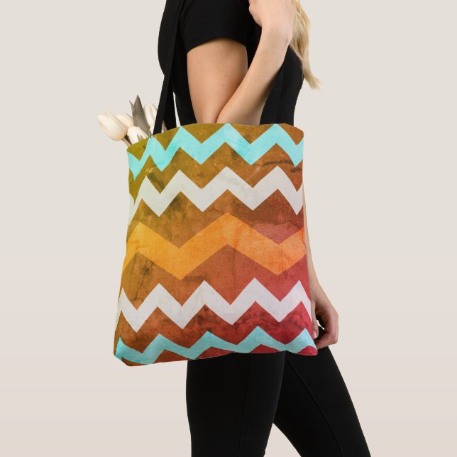 Vintage Zigzag Tote Bag Tasche (Von Nahem)