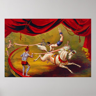 Vintage Zirkus-Anzeige 1875 Poster