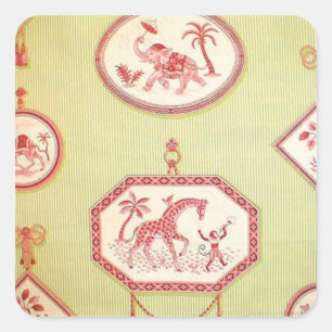 Vintage-Zirkus-Aufklebervorlage Quadratischer Aufkleber