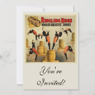 Vintage Zirkus Jahrmarktposter Einladung