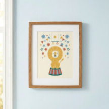 Vintage-Zirkus-Löwe-Kinderzimmer-Kunstprint