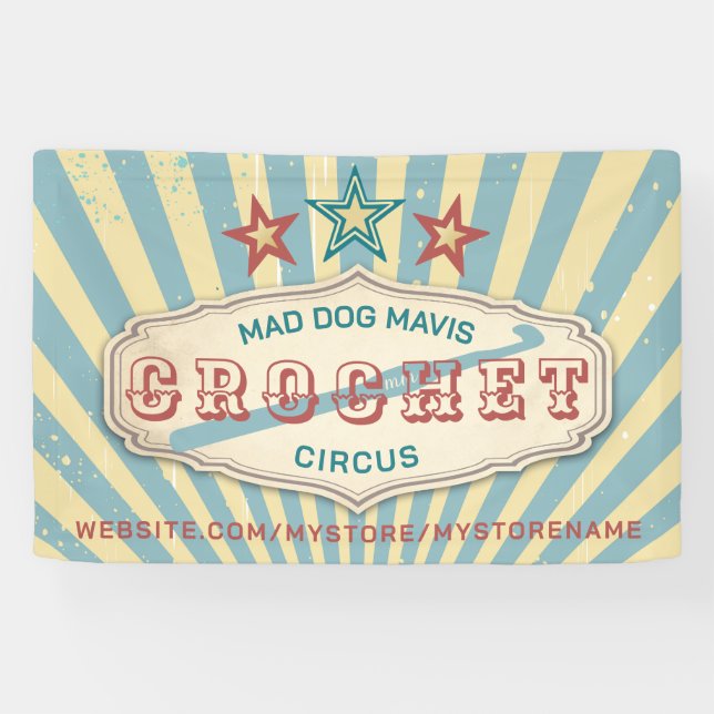 Vintage Zirkuskunstshow mit Crochet-Haken Banner (Horizontal)