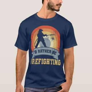 Vintage-Zitat Mädchen Feuerwehr T-Shirt