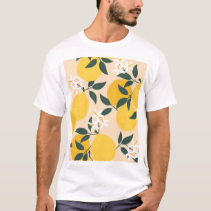 Vintage Zitrone: Nahtlose Fruchttextur. T-Shirt