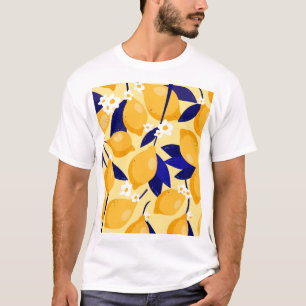 Vintage Zitronenfrüchte: Nahrungsmuster. T-Shirt