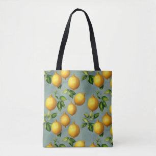 Vintage-Zitronenmuster-Tapetenkunst Tasche