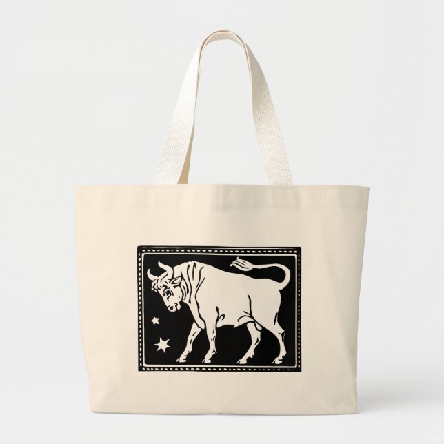 Vintage Zodiac Image Taurus Tasche (Vorne)