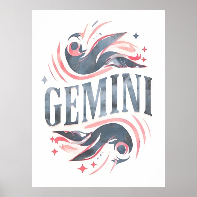 Vintage Zodiac-Schildkröte Poster (Vorne)