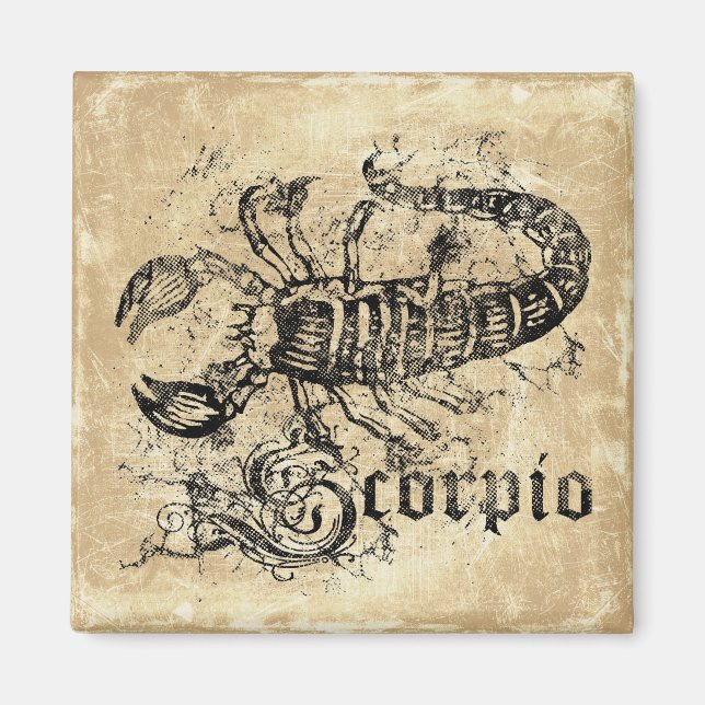 Vintage Zodiac Scorpio Magnet (Vorne)