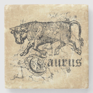 Vintage-Zodiac Stier Steinuntersetzer
