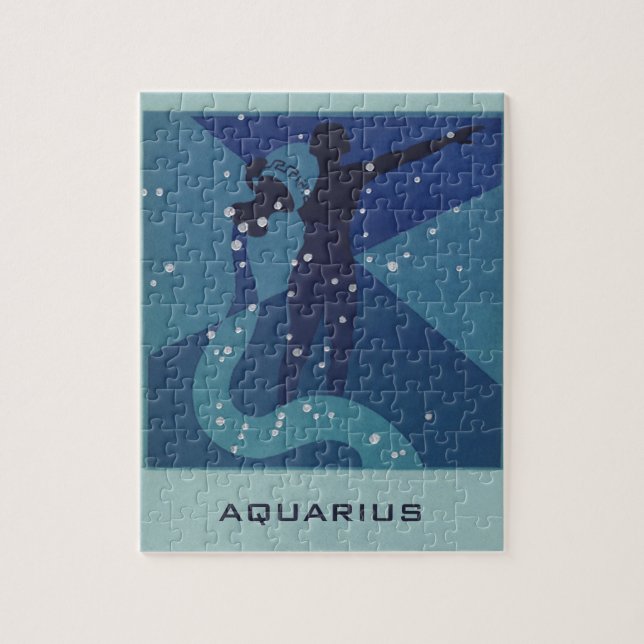 Vintage Zodiakastastrologie, Aquarius-Konstellatio (Vertikal)