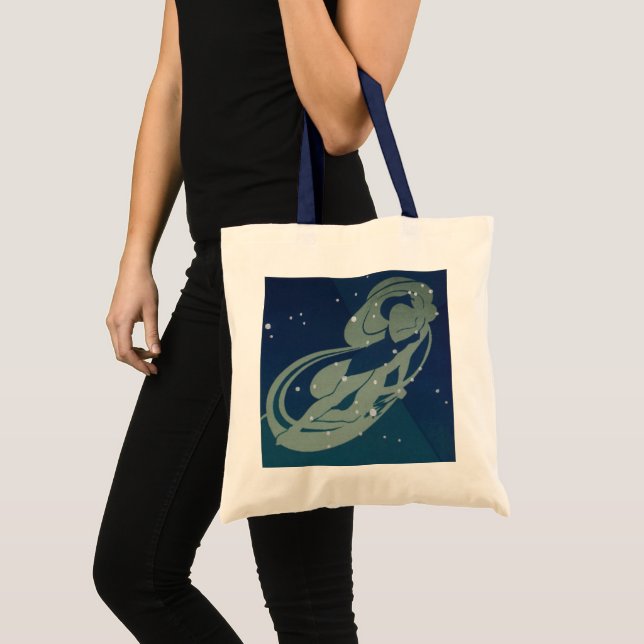 Vintage Zodiakastastrologie, Jungfernkonstellation Tragetasche (Vorderseite (Produkt))