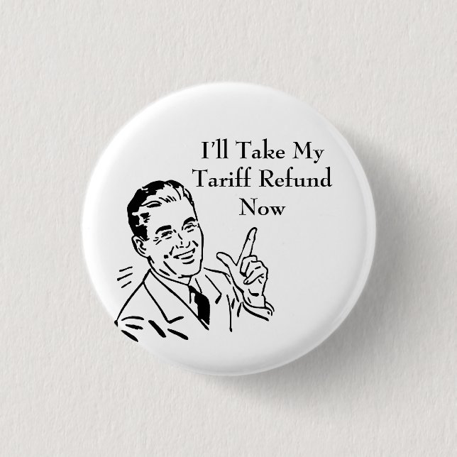 Vintage-Zollrückerstattungsscheck Button (Vorderseite)