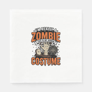 Vintage-Zombie-Kostüm Halloween-Shirt-Design_1 Serviette