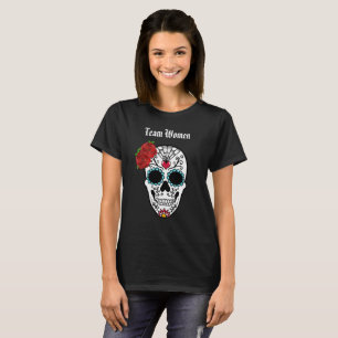 Vintage Zucker-Schädel-Team Frauen T-Shirt