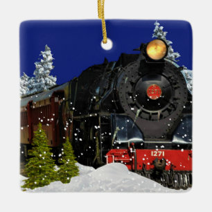 Vintage-Zug-Weihnachtsbaum-Ornament Keramikornament