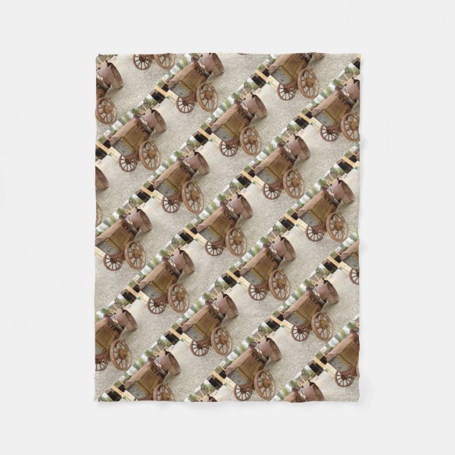 Vintage Zugmaschine Fleecedecke (Vorderseite)