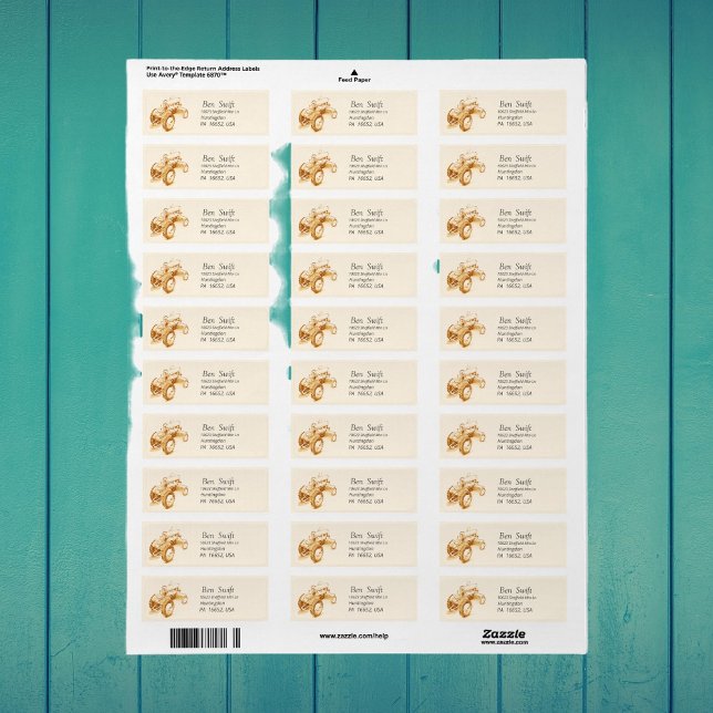 Vintage Zugmaschine - personalisiertes Etikett (Von Creator hochgeladen)